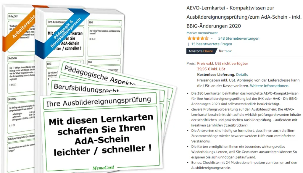 Screenshot von amazon