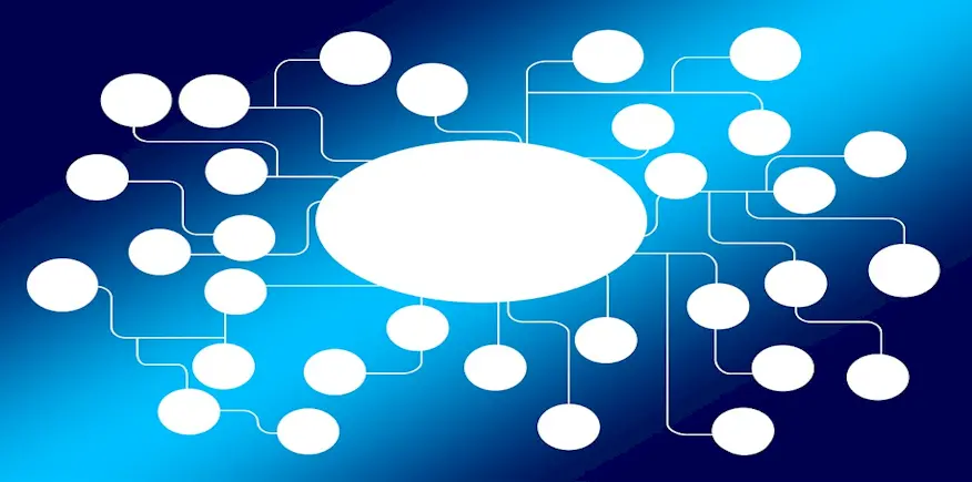 abstrakte MindMap als Symbolbild: Konkretisierung der beruflichen Handlungsfähigkeit